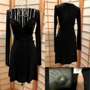 a must, little sexy black dress, wrap long sleeve